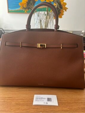 Demellier Hudson Brown Leather Tote